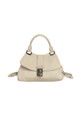 LEATHER TOP HANDLE BAG