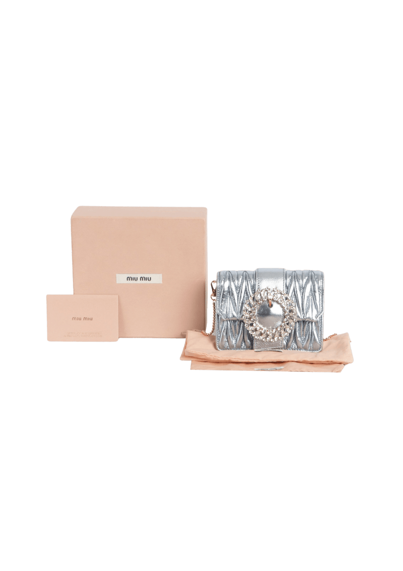 MATELASSÉ CRYSTAL SHOULDER BAG