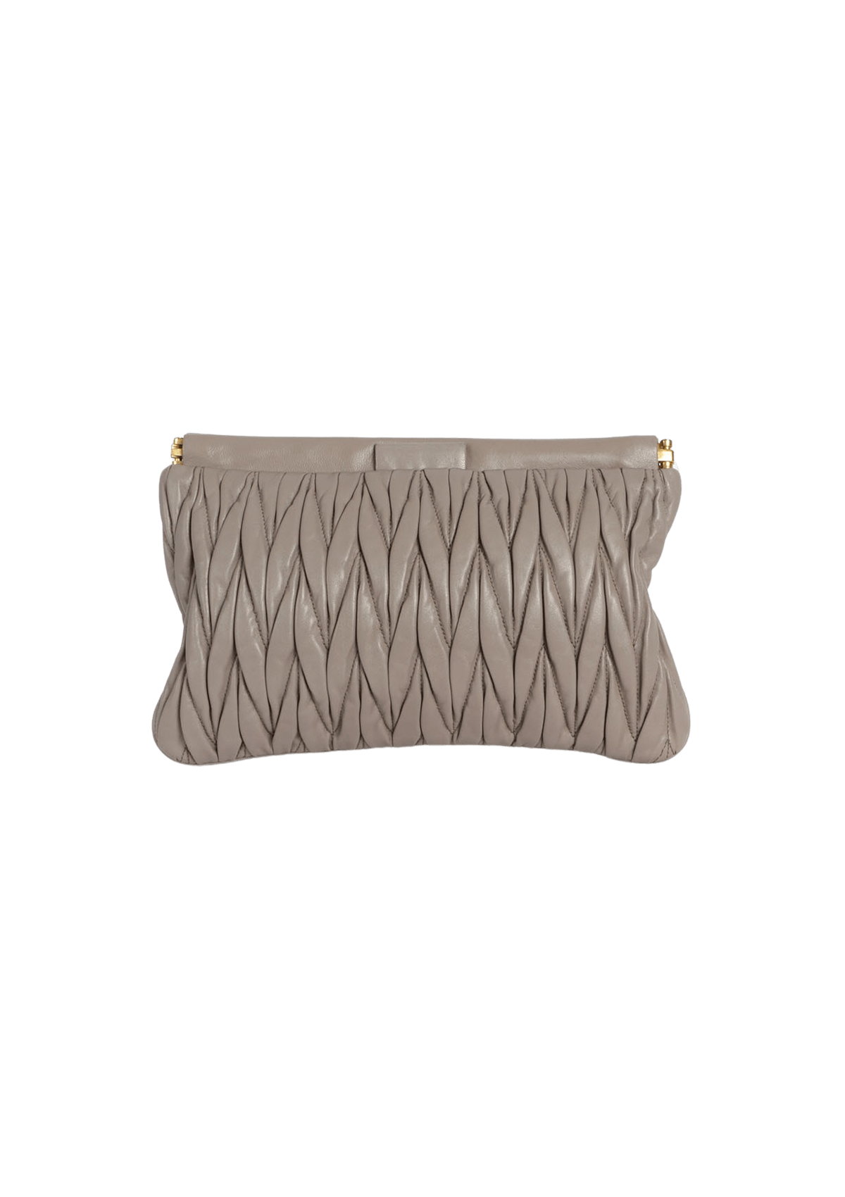 MATELASSE LEATHER CLUTCH