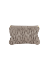 MATELASSE LEATHER CLUTCH