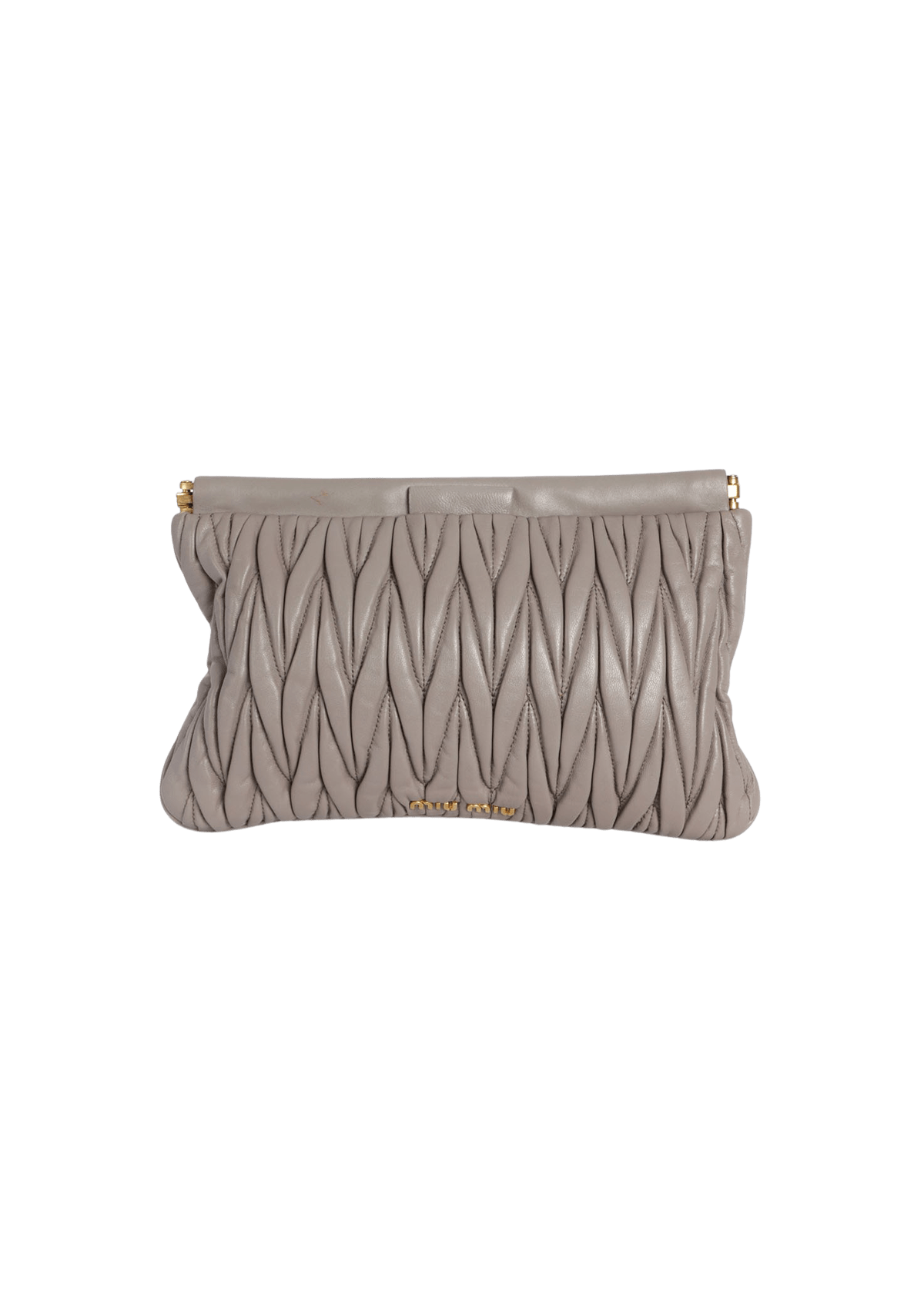 MATELASSE LEATHER CLUTCH