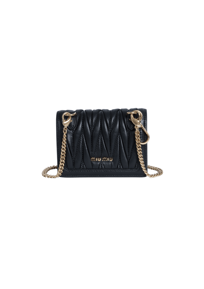 MICRO MATELASSE LEATHER SHOULDER BAG