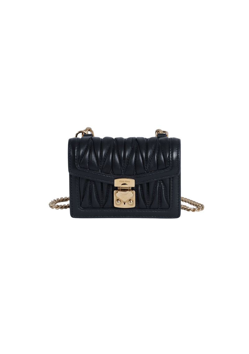 MICRO MATELASSE LEATHER SHOULDER BAG