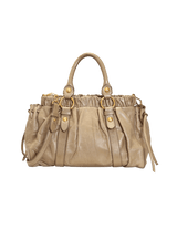 VITELLO LUX GATHERED SATCHEL BAG