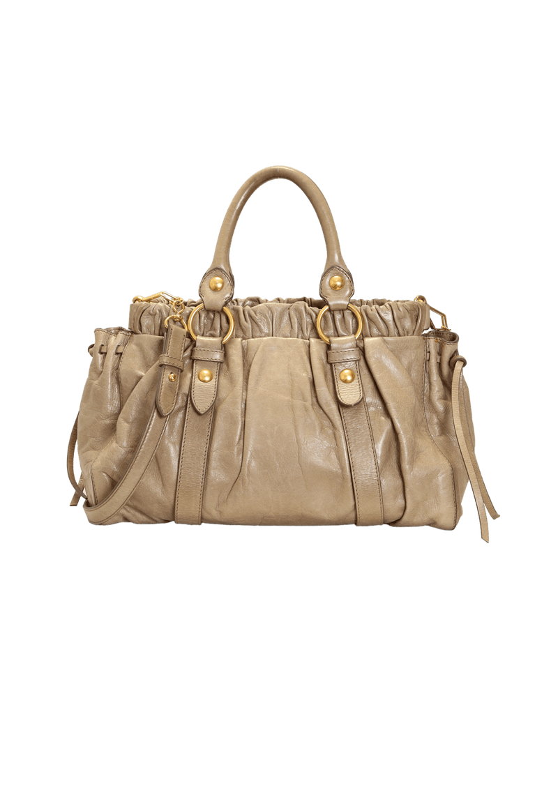 VITELLO LUX GATHERED SATCHEL BAG