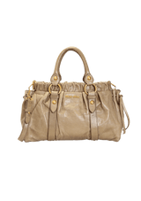 VITELLO LUX GATHERED SATCHEL BAG