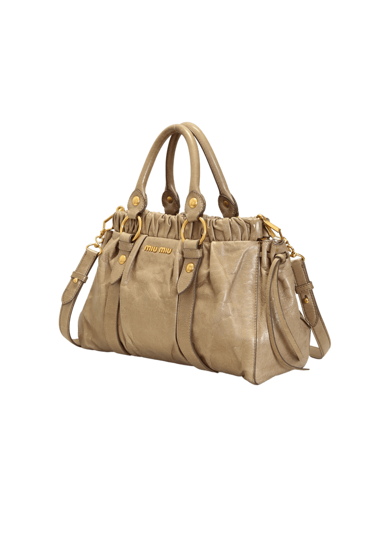 VITELLO LUX GATHERED SATCHEL BAG