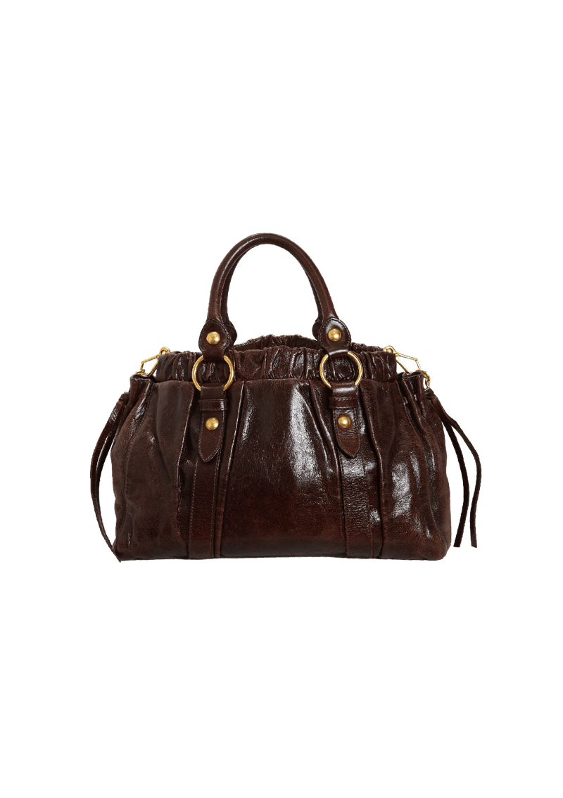 VITELLO LUX GATHERED SATCHEL BAG