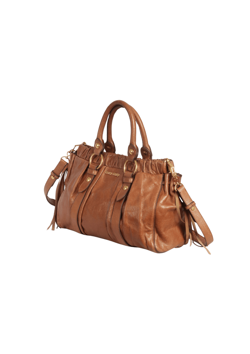 VITELLO LUX GATHERED SATCHEL BAG