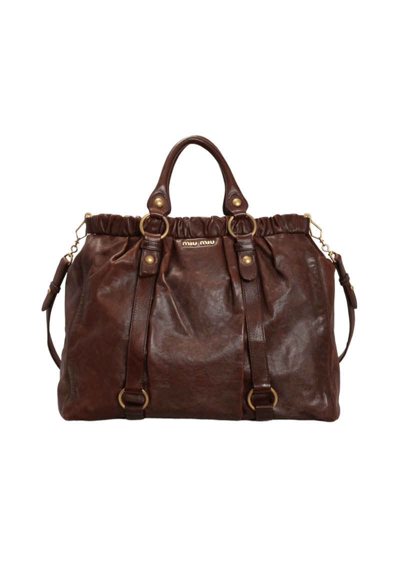 VITELLO LUX GATHERED SATCHEL BAG