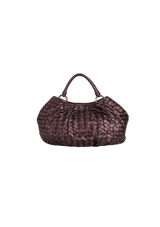 WOVEN LEATHER HOBO