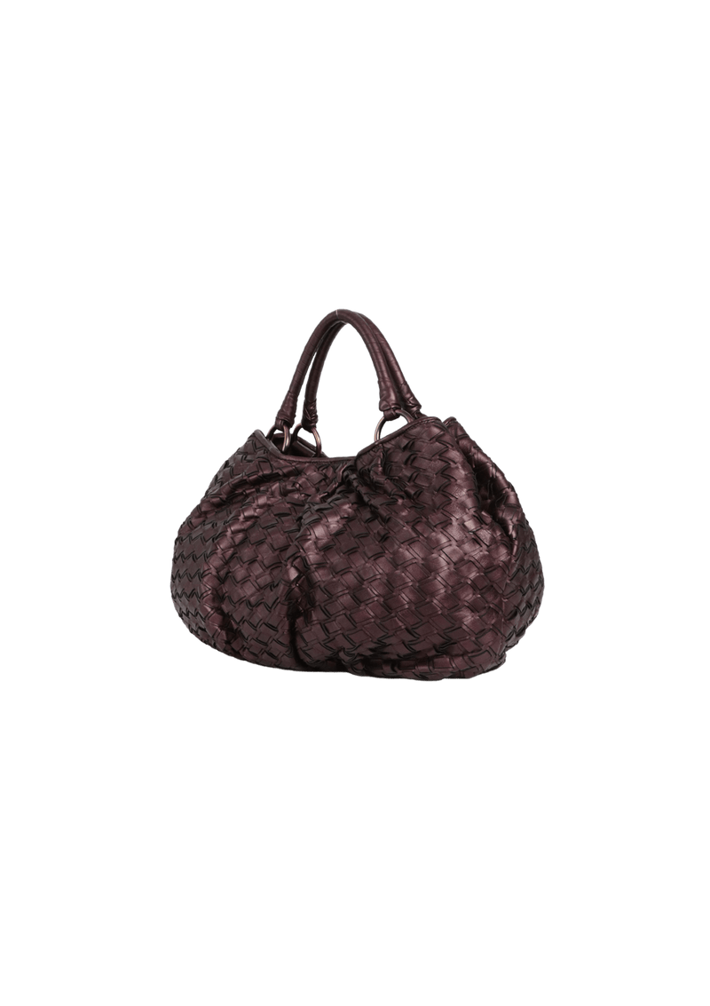 WOVEN LEATHER HOBO