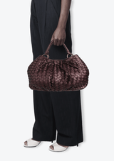 WOVEN LEATHER HOBO