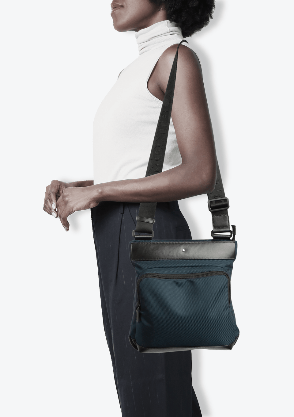 BOLSA MONTBLANC NIGHTFLIGHT MESSENGER BAG AZUL ORIGINAL – Gringa