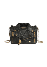 BOLSA MOSCHINO MACRO BIKER JACKET BAG PRETO ORIGINAL – Gringa