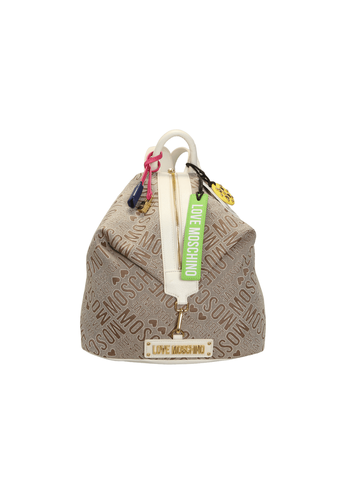 BOLSA MOSCHINO PRINTED BACKPACK BRANCA ORIGINAL – Gringa
