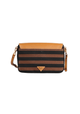 CINGHIALE & CANAPA RIGHE FLAP BAG