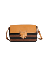 CINGHIALE & CANAPA RIGHE FLAP BAG