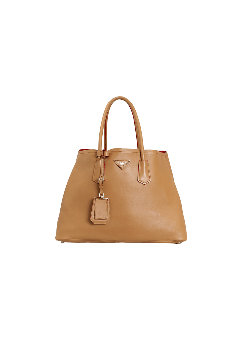 CITY CALF DOUBLE TOTE