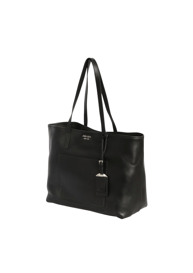 CITY CALF FRONT POCKET SHOPPING TOTE