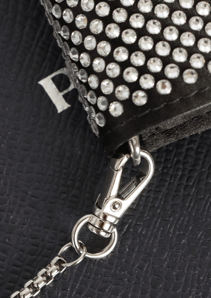 CRYSTAL CARD HOLDER CHAIN BAG