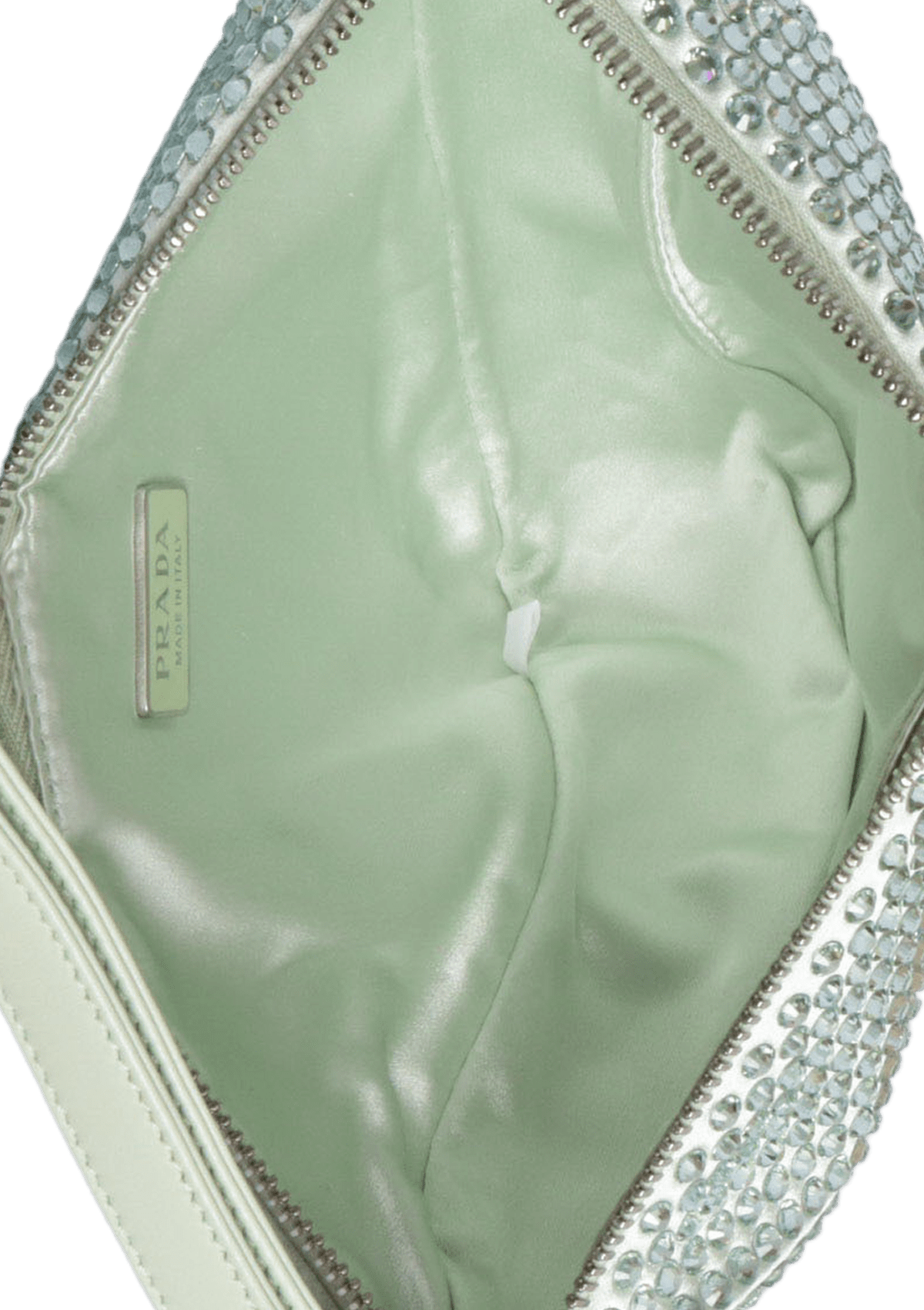 Prada zipper cosmetic store bag