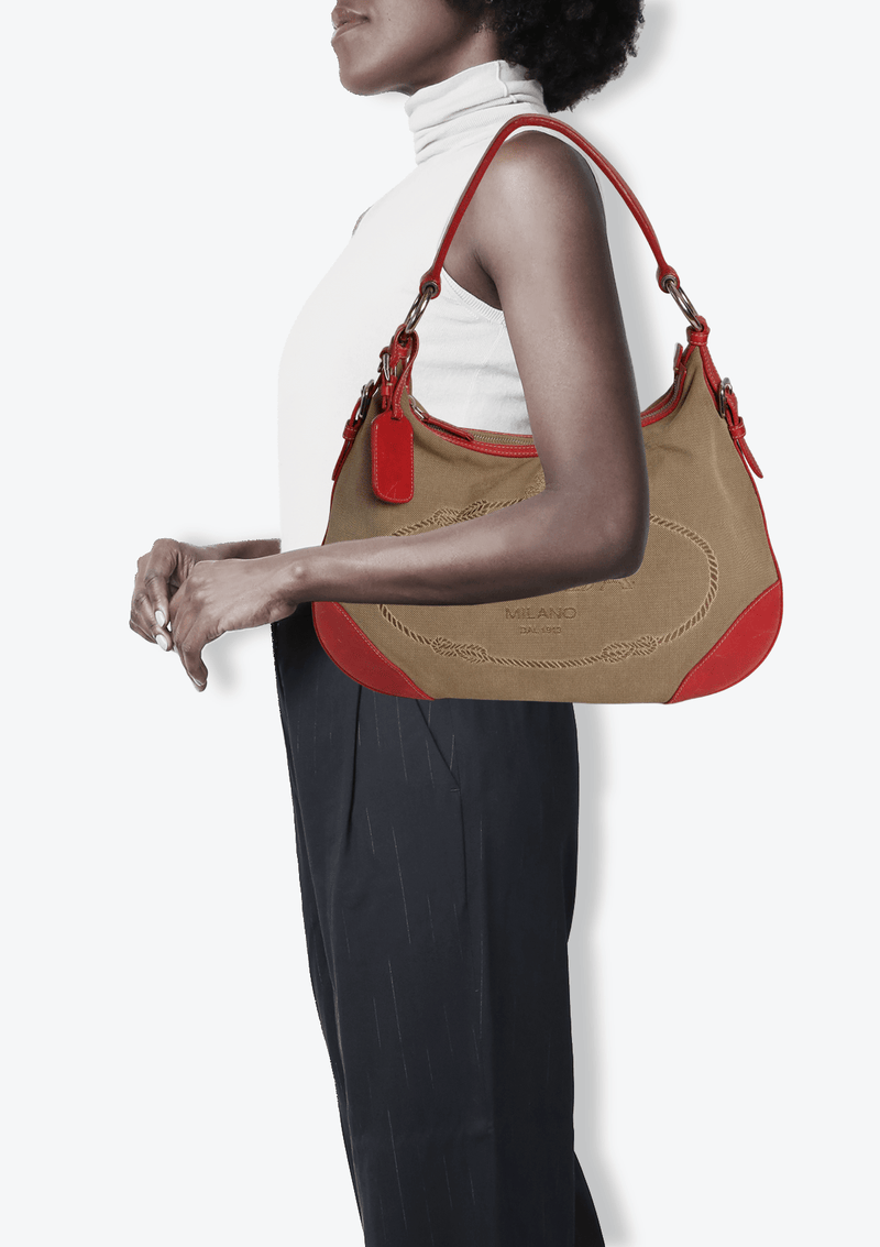 JACQUARD LOGO SHOULDER BAG