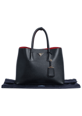 LARGE SAFFIANO CUIR DOUBLE TOTE