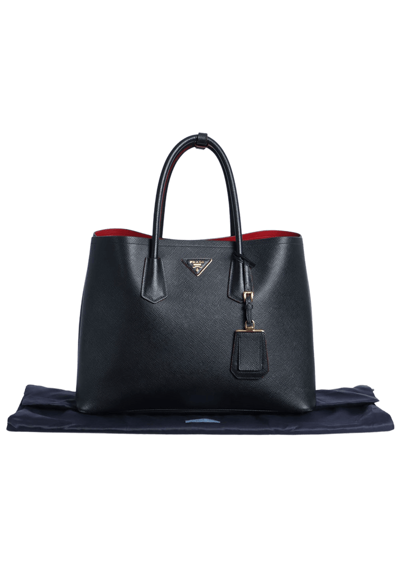 LARGE SAFFIANO CUIR DOUBLE TOTE