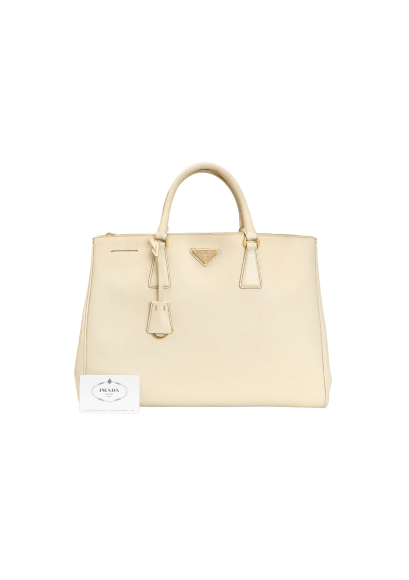 LARGE SAFFIANO LUX DOUBLE ZIP GALLERIA