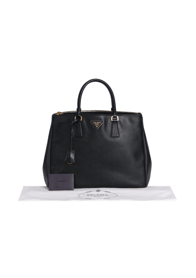 LARGE SAFFIANO LUX DOUBLE ZIP GALLERIA