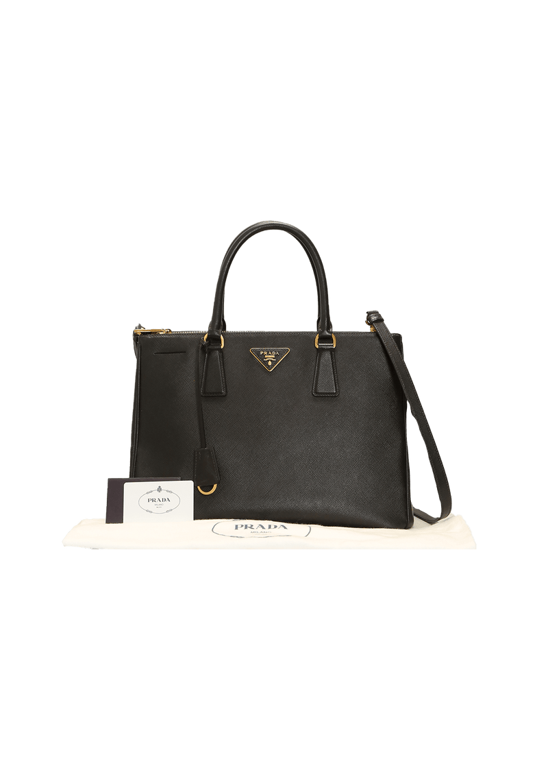 LARGE SAFFIANO LUX DOUBLE ZIP GALLERIA