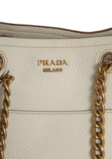 LEATHER CHAIN TOTE