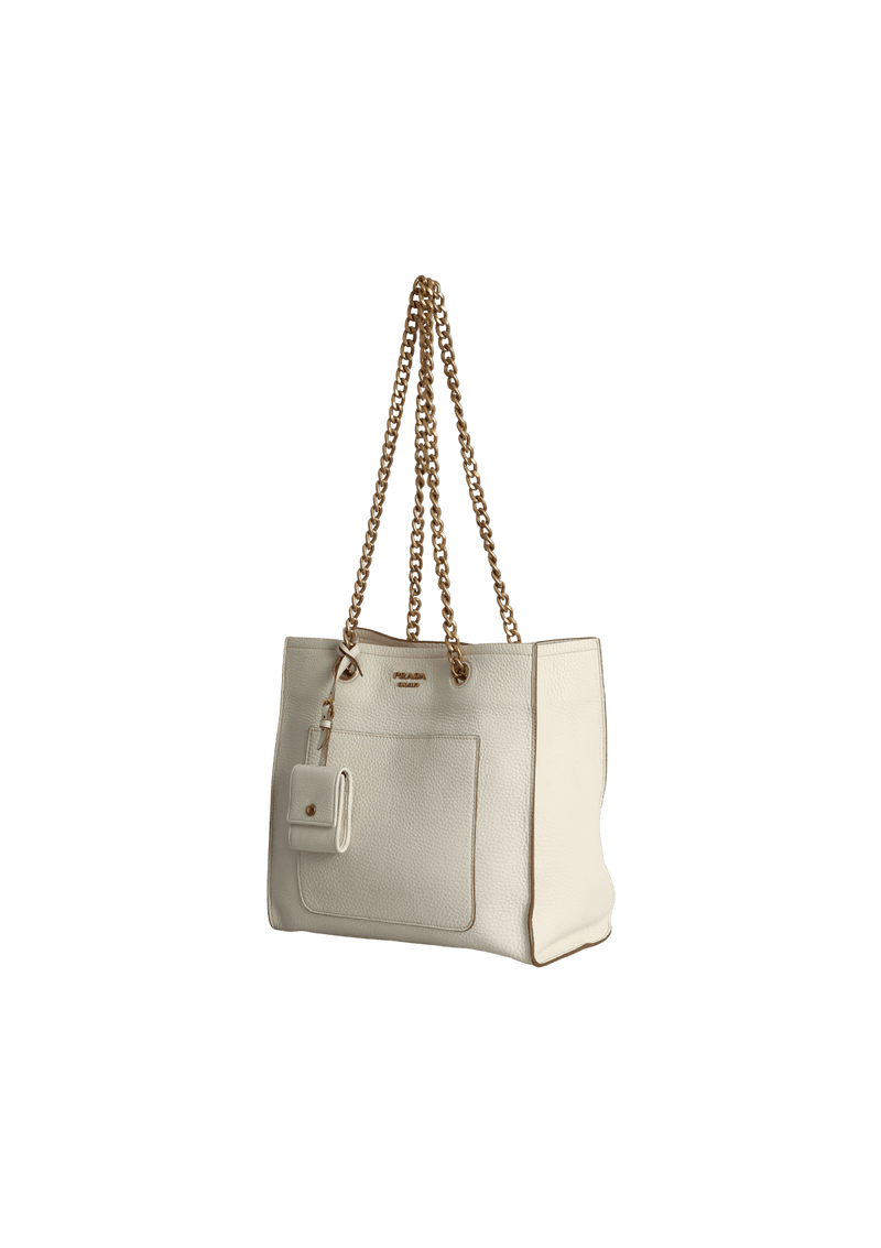 LEATHER CHAIN TOTE
