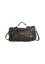 LEATHER STUDDED MESSENGER