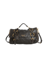 LEATHER STUDDED MESSENGER