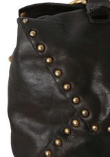 LEATHER STUDDED MESSENGER