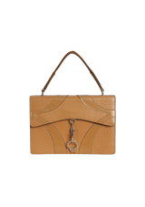 LEATHER TOP HANDLE BAG