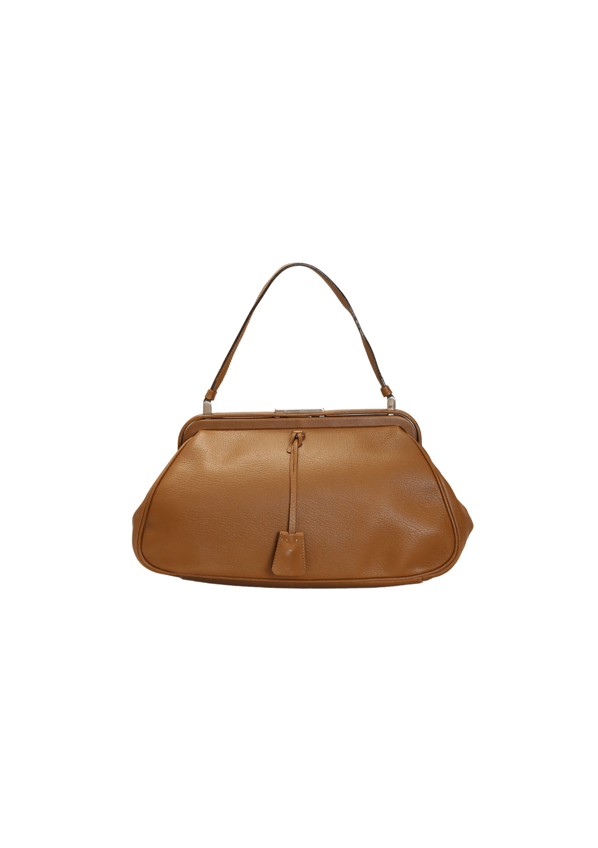 BOLSA PRADA MADRAS CERNIERA FRAME BAG MARROM ORIGINAL – Gringa
