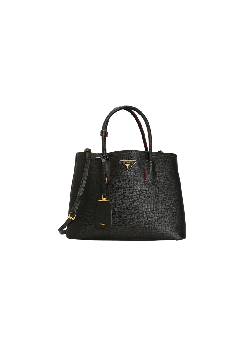 MEDIUM SAFFIANO CUIR DOUBLE TOTE