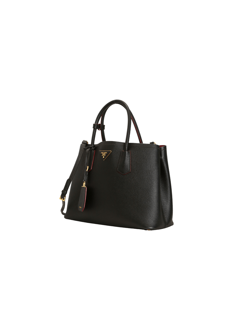 MEDIUM SAFFIANO CUIR DOUBLE TOTE