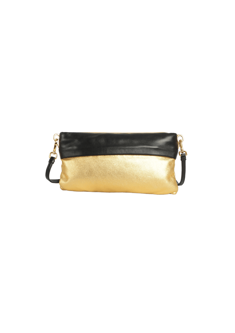 METALLIC ZIP CLUTCH