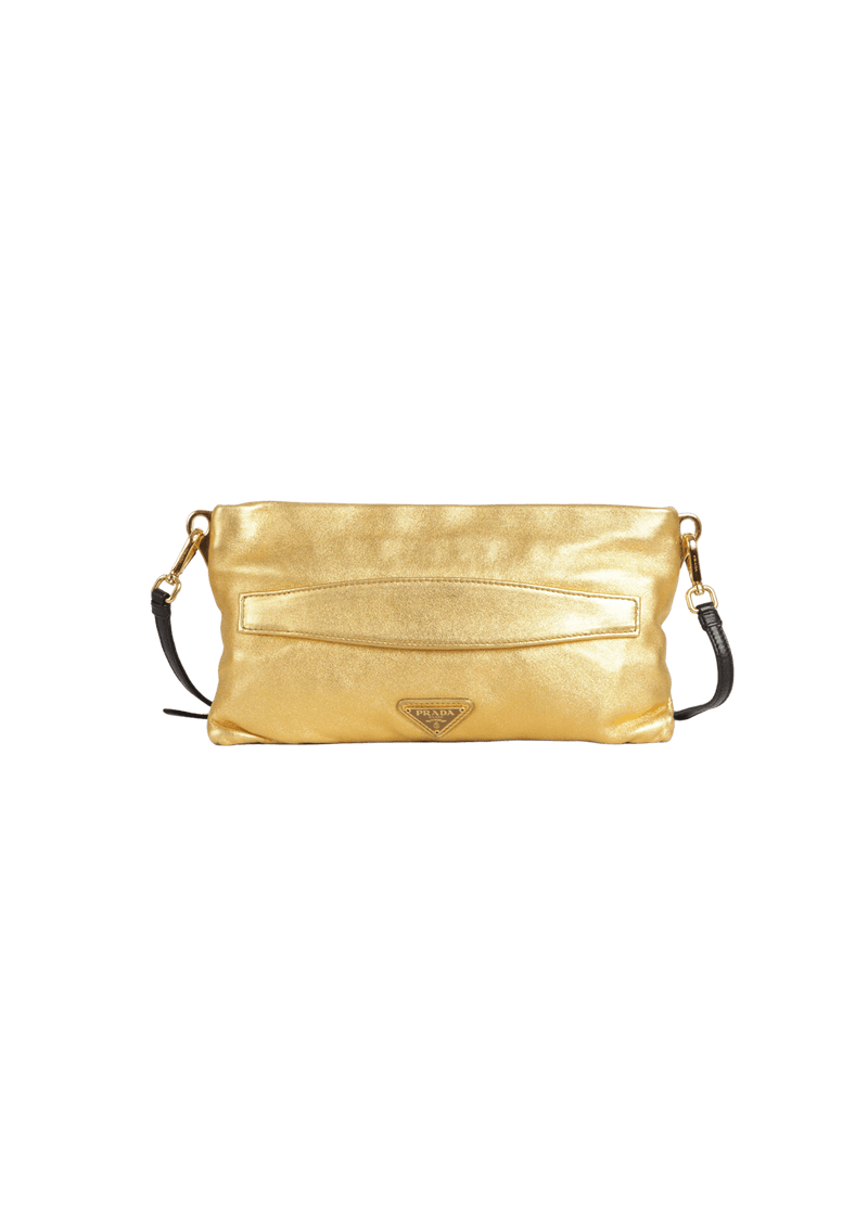 METALLIC ZIP CLUTCH