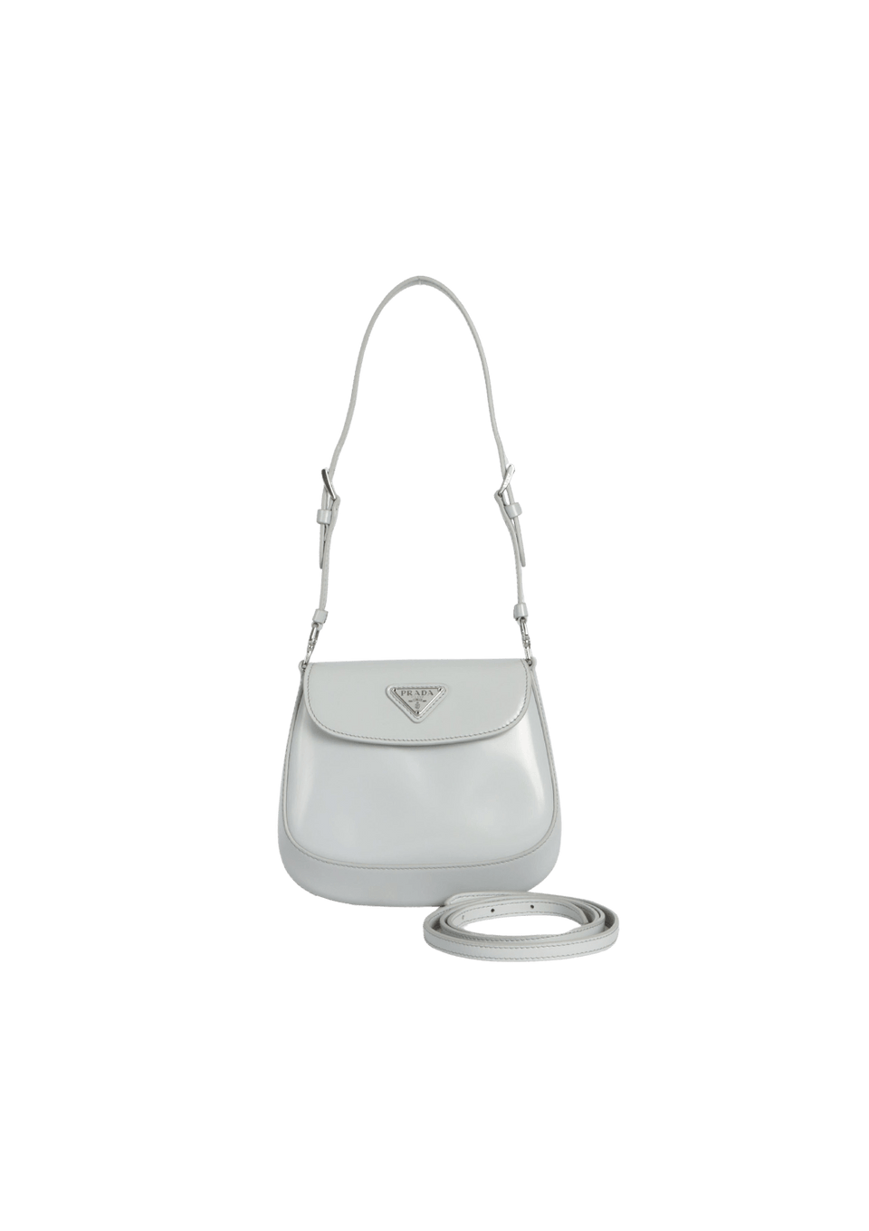 BOLSA PRADA MINI CLEO FLAP BAG CINZA ORIGINAL – Gringa