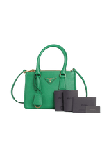 MINI SAFFIANO LUX DOUBLE ZIP GALLERIA