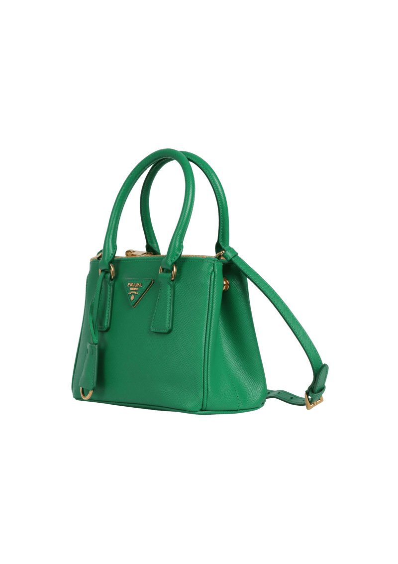 MINI SAFFIANO LUX DOUBLE ZIP GALLERIA