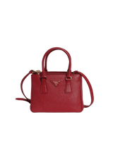 MINI SAFFIANO LUX DOUBLE ZIP GALLERIA