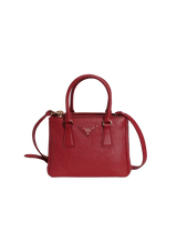 MINI SAFFIANO LUX DOUBLE ZIP GALLERIA