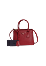 MINI SAFFIANO LUX DOUBLE ZIP GALLERIA