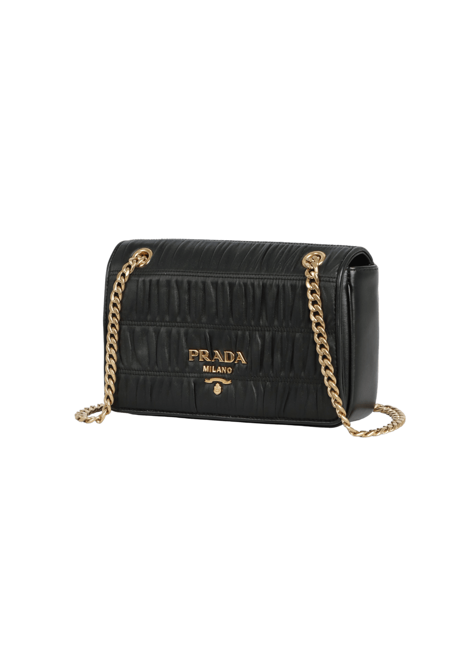BOLSA PRADA NAPPA GAUFRE SHOULDER BAG PRETO ORIGINAL – Gringa
